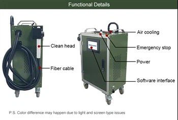 صنعتی یا خاندان کے لیے 200W سامان پورٹ ایبل ہینڈ ہیلڈ لیزر کلیننگ مشین منی لیزر زنگ ہٹانے والا
